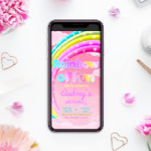 Faire-part Arc en ciel de l'Invitation de téléphone portable 