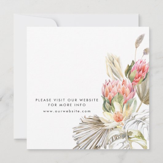 Faire-part Arc Mariage De Boho Tropical Enregistrer La Date (Dos)