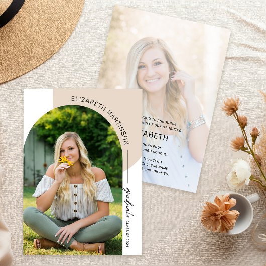 Faire-part Arc minimal moderne 2 - Diplôme photo