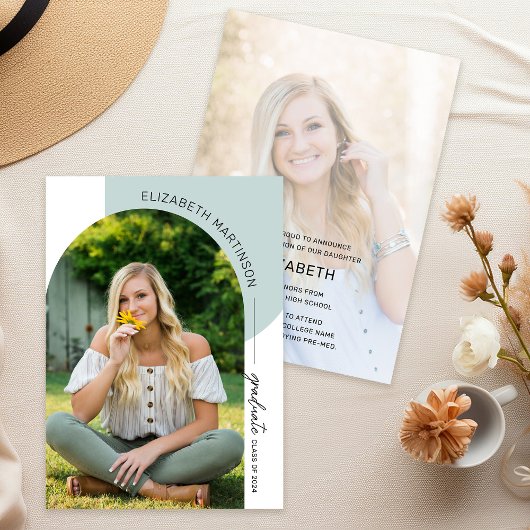 Faire-part Arc minimal moderne 2 - Diplôme photo