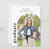 Faire-part Arc minimaliste moderne 2 Photo Graduate Graduate (Devant)