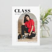 Faire-part Arc moderne simple Deux diplômes photo (Debout devant)