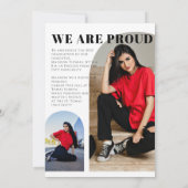 Faire-part Arc moderne simple Deux diplômes photo (Dos)