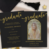 Faire-part Arc moderne tendance photo Graduation