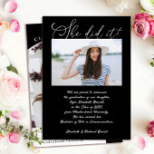 Faire-part Arc Noir Blanc Moderne - Diplôme photo