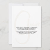 Faire-part Arc noir blanc - Script photo superposition Gradua (Dos)