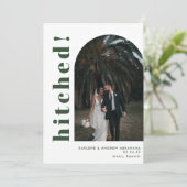 Faire-part Arc pointu Typographie Mariage Elopement (Debout devant)