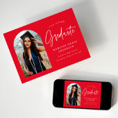 Faire-part Arc rouge moderne - Diplôme photo