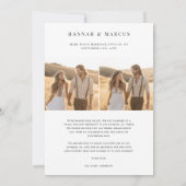 Faire-part Arc Rustique Photo Elopement Nous Avons Dit Oui Ma (Dos)