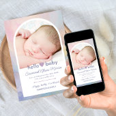 Faire-part Arch Photo Collage Hello Baby Birth