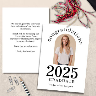 Faire-part Arch Photo Congrats Graduate 2023 Nom