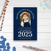 Faire-part Arch Photo Kindergarten Graduate 2025 Navy Blue