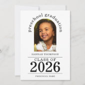 Faire-part Arch Photo Préscolaire 2025 (Devant)