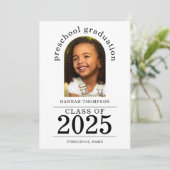 Faire-part Arch Photo Préscolaire 2025 (Debout devant)