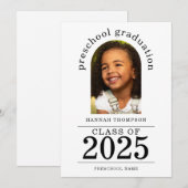 Faire-part Arch Photo Préscolaire 2025 (Devant / Derrière)