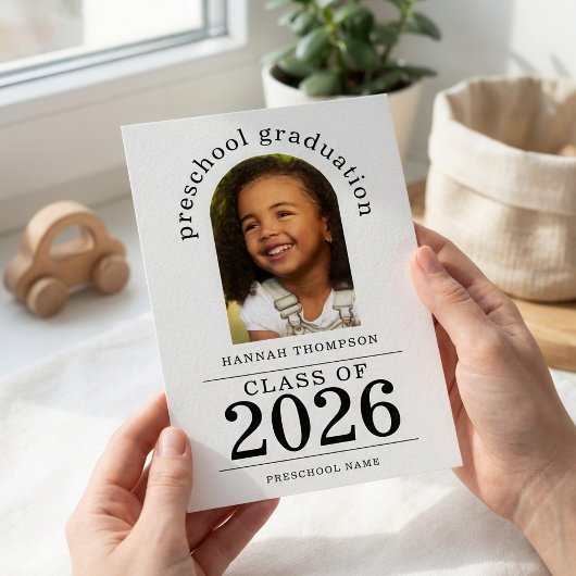Faire-part Arch Photo Préscolaire 2025
