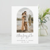 Faire-part Arch Photo Rien De Fancy Just Love Elopement (Debout devant)