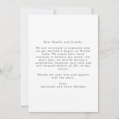 Faire-part Arch Photo Rien De Fancy Just Love Elopement (Dos)