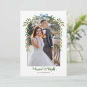 Faire-part Arche avec Bow & Garland Photo nouvellement mariée (Debout devant)