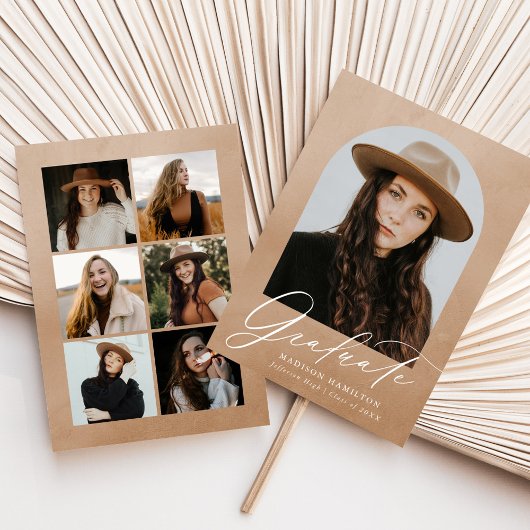 Faire-part Arche d'aquarelle de sable 7 Photo Collage Graduat