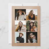 Faire-part Arche d'aquarelle de sable 7 Photo Collage Graduat (Dos)