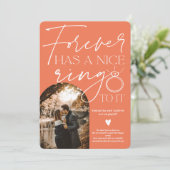 Faire-part Arche de photo pour chaque anneau fiançailles oran (Debout devant)