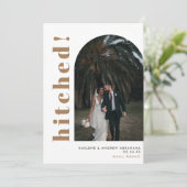 Faire-part Arche en Tonalité Terre Hitte Photo Mariage Elopem (Debout devant)