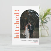 Faire-part Arche hachée photo Coral Mariage Elopement (Debout devant)