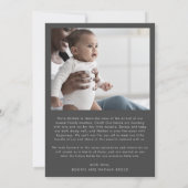 Faire-part Arche moderne Boho | Collage de photos gris Naissa (Dos)