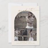 Faire-part Arche moderne Boho | Collage de photos pour les di (Devant)