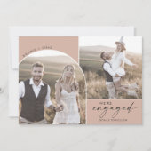 Faire-part Arche moderne Boho | Saumon 3 Fiançailles photo (Devant)