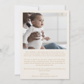 Faire-part Arche moderne | Cream Photo Collage Merci naissanc (Dos)