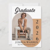 Faire-part Architecte Minimaliste Moderne Photo de remise de (Devant)