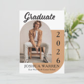 Faire-part Architecte Minimaliste Moderne Photo de remise de (Debout devant)