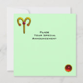 Faire-part ARIES RUBY, jaune vif rose violet rouge (Dos)