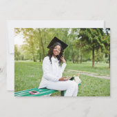 Faire-part Armée Green Graduate Photo Moderne Arc Graduation (Dos)