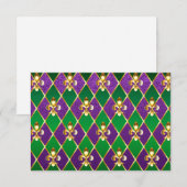 Faire-part Arrière - plan de bijoux Mardi Gras (Devant / Derrière)