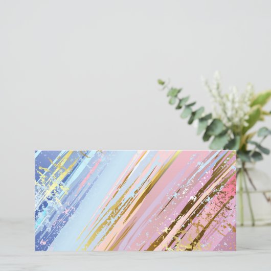 Faire-part Arrière - plan rose texturé (Debout devant)