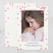 Faire-part Arrivé dans Notre Amour Bras Photo Annonce de nais (Devant / Derrière)