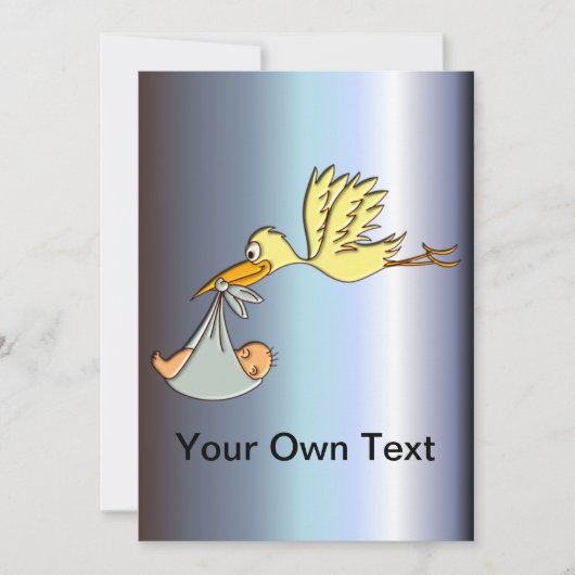 Faire-part Arrivée du nouveau-né - Une livraison de cigogne v (Devant)