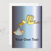 Faire-part Arrivée du nouveau-né - Une livraison de cigogne v (Devant / Derrière)