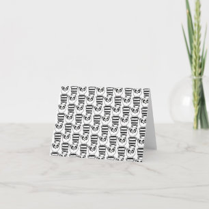 Faire-part Art de panda noir et blanc ludique