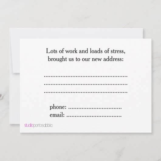 Faire-part Atlantic City Nous avons déplacé un nouveau Faire- (Dos)