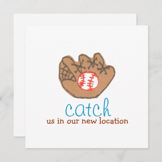 Faire-part "Attrapez-nous dans notre nouvel emplacement" chan (Devant / Derrière)