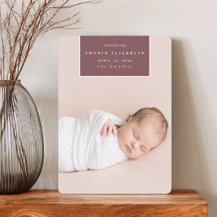 Faire-part Au carré   Naissance de la photo verticale