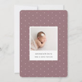 Faire-part Au carré | Naissance de la photo verticale (Dos)