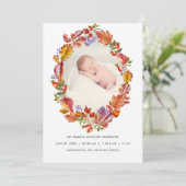 Faire-part Automne - Automne Feuilles d'aquarelle (Debout devant)