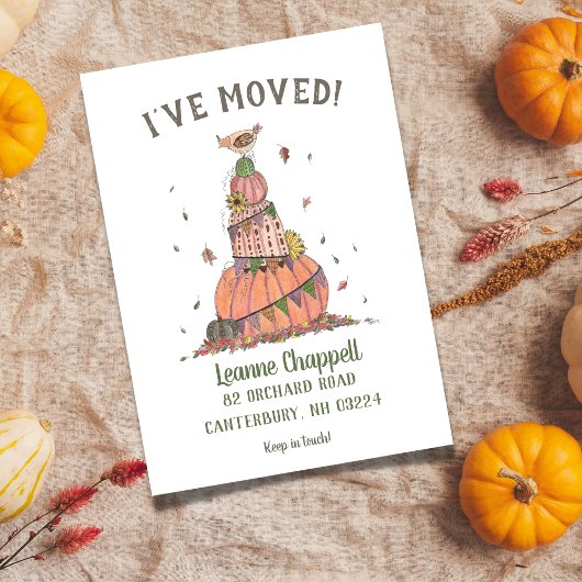 Faire-part Automne Automne Moving New Address