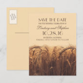 Faire-part automne rustique enregistrer la date carte postale (Devant / Derrière)