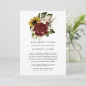 Faire-part Automne rustique - Invités de mariage réduits pour (Debout devant)